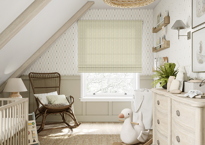 Puddle Down, Duck Stripe Shell - Twist&Fit Roman Blind - Image 3